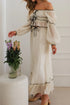 'Loomistry' Off-Shoulder Top and Skirt Set - Celes Fashion
